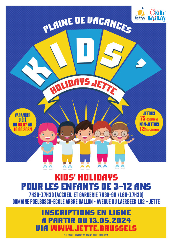 Kids' Holidays été 2024 - inscriptions à partir du 13 mai